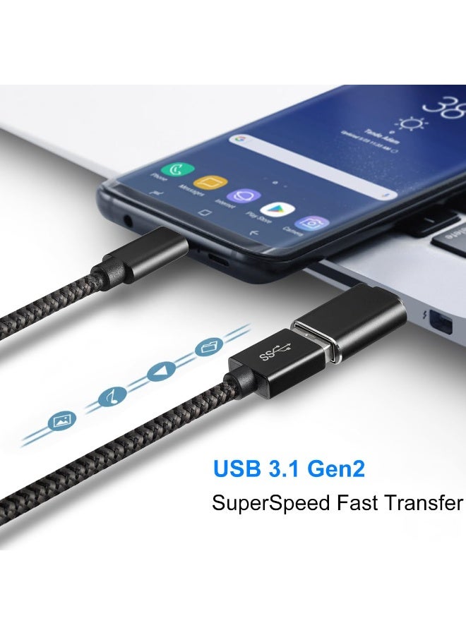 سانموجيد محول USB C إلى USB، محول USB C، محول من النوع C ذكر إلى USB 3.1 أنثى، محول OTG USB إلى USB C متوافق مع MacBook Pro وSamsung Galaxy والهواتف الذكية والأجهزة اللوحية وأجهزة الكمبيوتر المحمولة من النوع C - Image 3