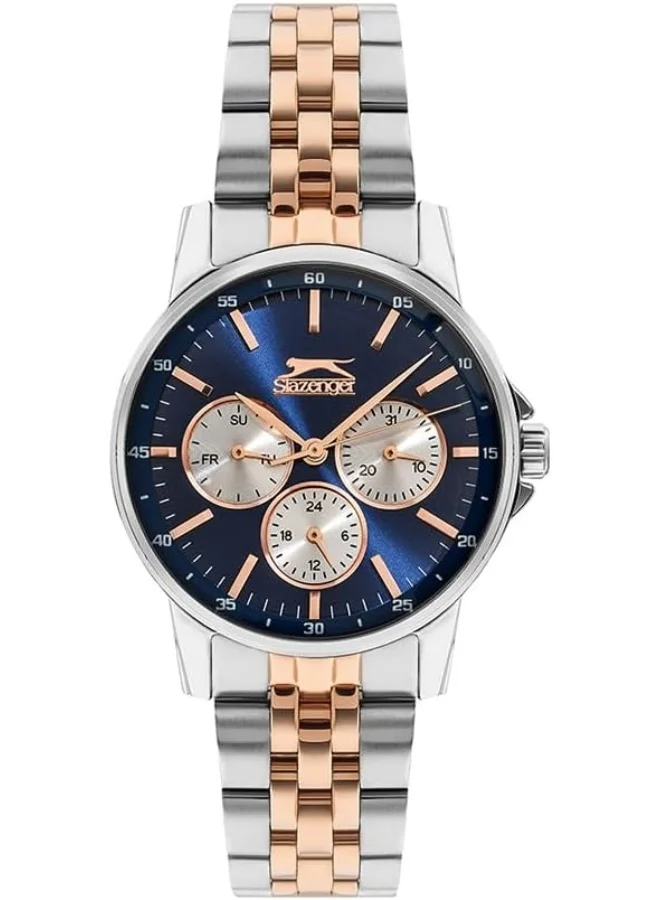 Slazenger SLAZENGER Women's Watch, Multi Function Display and Metal Strap - SL.9.2009.4.01, Two Tone