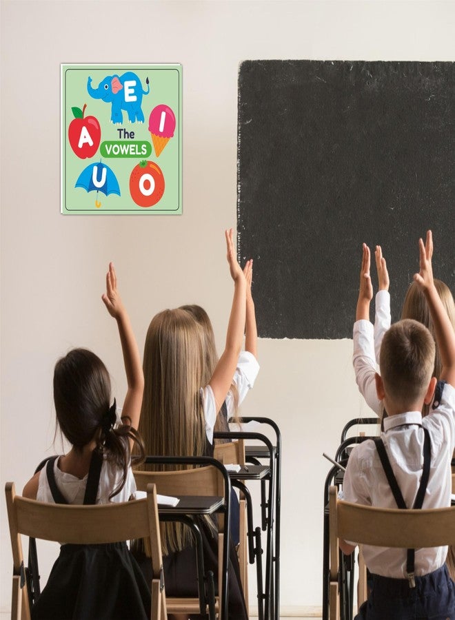 ATTRACTSO - The vowels | alphabate learning skill for kids use for school | classsroom | kids room size - 12"x11" inch (Set of 2) - Image 3