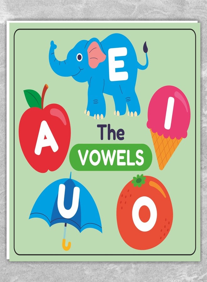 ATTRACTSO - The vowels | alphabate learning skill for kids use for school | classsroom | kids room size - 12"x11" inch (Set of 2) - Image 1