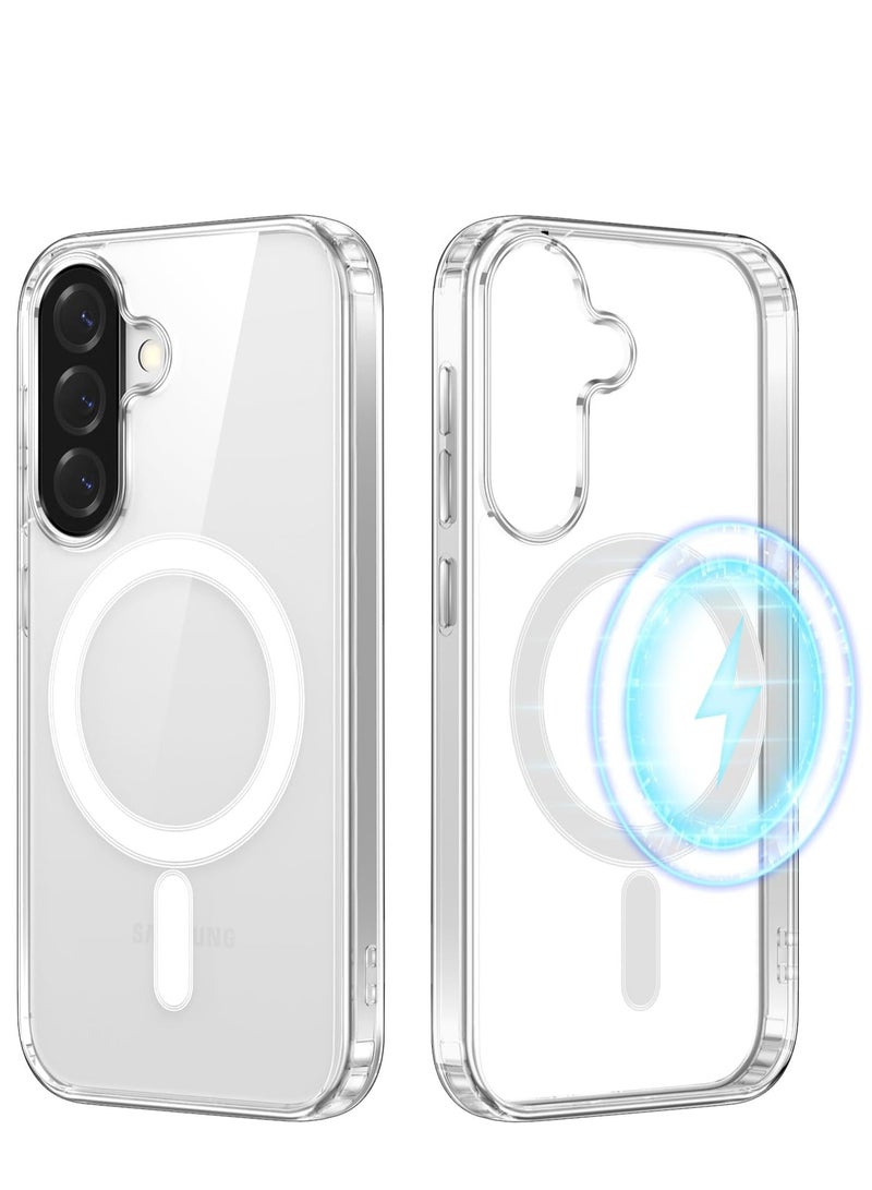 ACLIX Magnetic Case for Samsung Galaxy A36 and Samsung Galaxy A56, Compatible with MagSafe, Plating Luxury Cover, Clear Soft TPU Shockproof Protective Phone Case (Clear) - Image 1