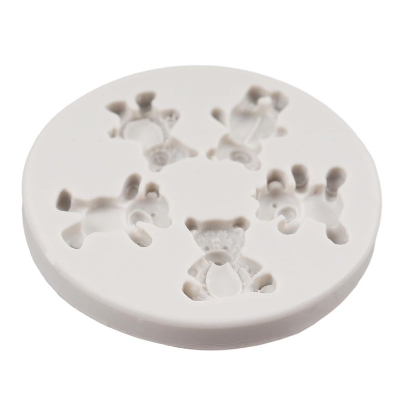 FCKEMLDS Bear Silicone Fondant Molds Bear Candy Chocolate Molds For Cake Decoration Cupcake Topper Chocolate Candy Polymer Clay Gum Paste - Image 5