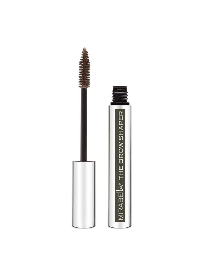 Mirabella Brow Shaper, All-In-One Long-Lasting Eyebrow Gel Shapes, Defines, Grooms, Fills & Thickens Brows, Brow Mascara with Aloe & Vitamin B5 for Conditioning & Strengthening, Universal Shade - Image 1