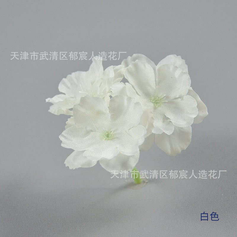 Generic Artificial Cherry Blossom Bridal Hairpin White 