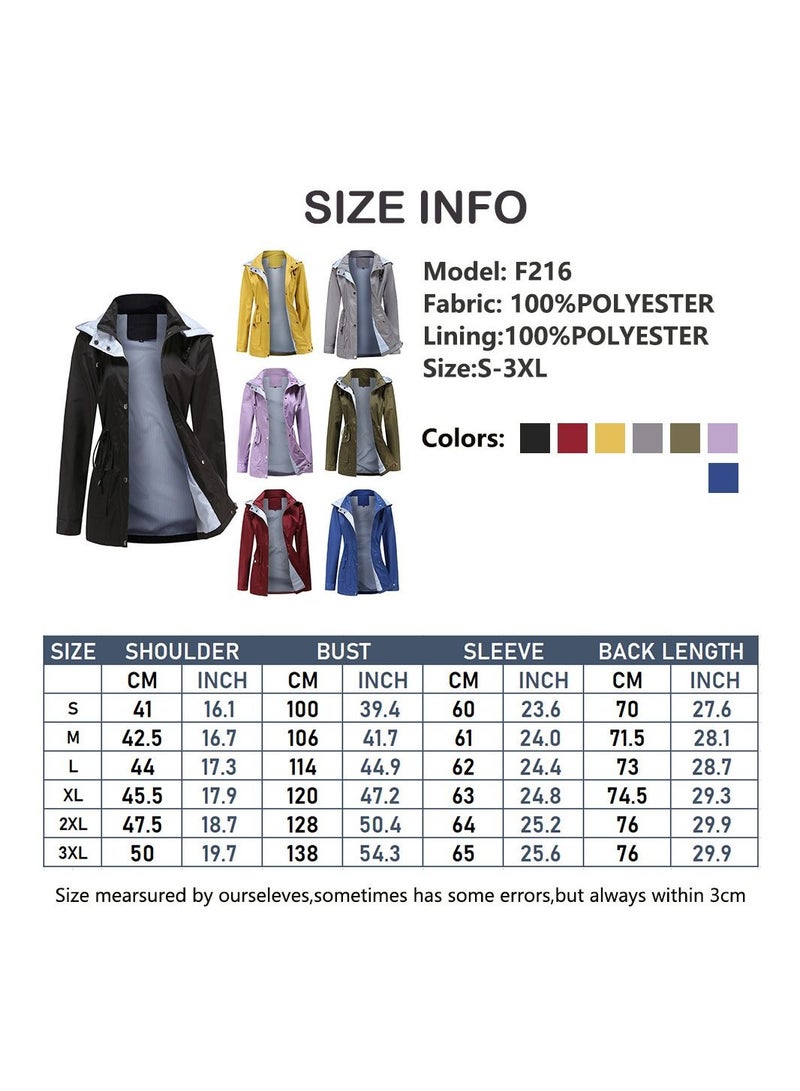 Loquat New Women's Autumn/Winter Detachable Hooded Windbreaker Grey  - Image 3
