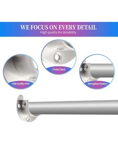 Generic Heavy Duty Closet Rod Brackets Closet Shower Rod Bracket Closet Rod Holders Closet Pole Sockets Closet Rod Supports for Rod (2 PCS, Silver)  - Image 2