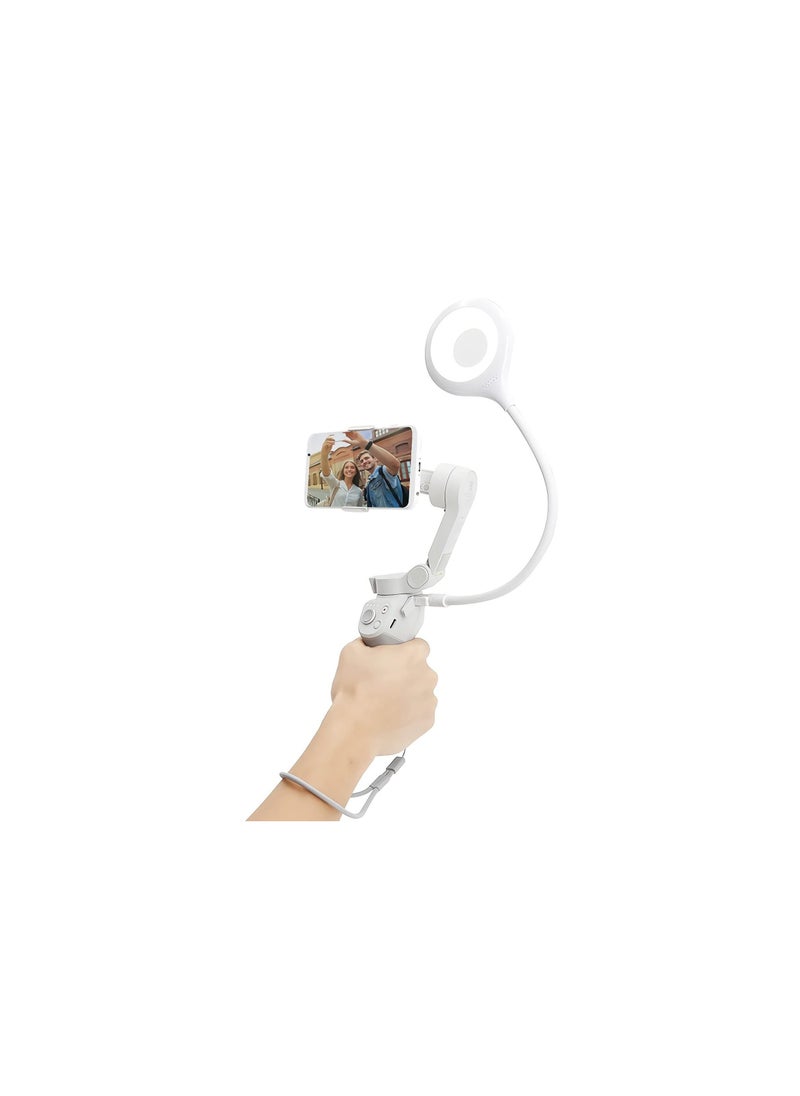 Y&D Fill Light, USB LED Fit for DJI OSMO Mobile 3/OM6/5/4/SE, Gimbal Computer Camera Video Live Adjustable Portable White Accessories, Video, Girl Makes Up  - Image 1
