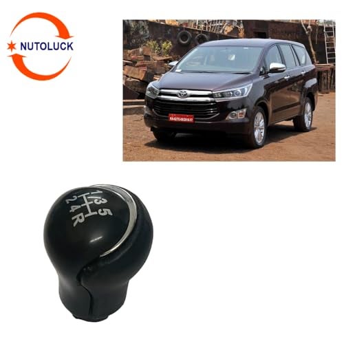 Nutoluck-Gear Lever Knob with 5 Gear Leather Quality Compatible with Innova Crysta,Fortuner - Image 5