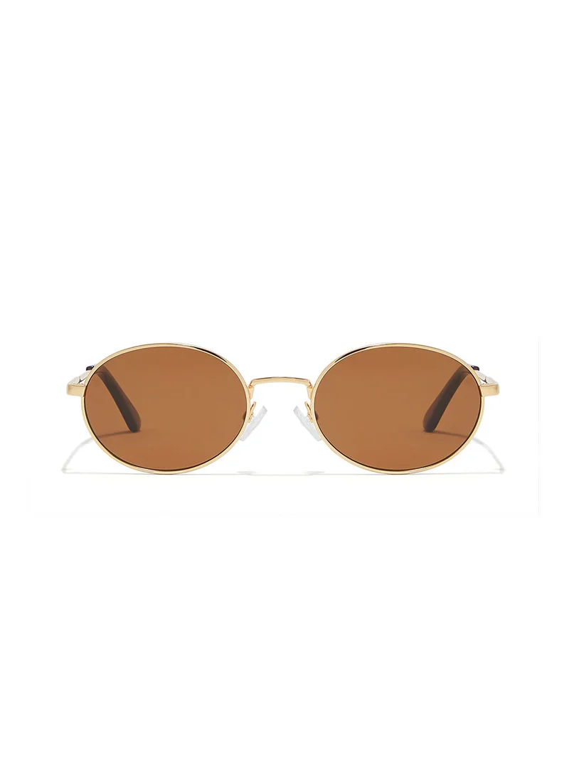 Blackout Base,Unisex Sunglasses, Oval Sunglasses, UV Protection: UV400 (Gold,Blue)