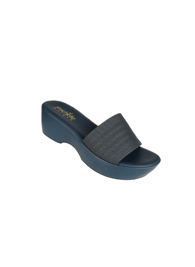 Michelle Morgan 092-2747 Michelle Morgan Ladies Wedge Heel Sandals 214RJL17 Blue  - Image 1