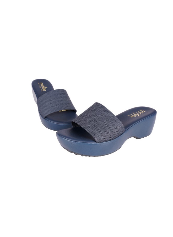 Michelle Morgan 092-2747 Michelle Morgan Ladies Wedge Heel Sandals 214RJL17 Blue  - Image 2