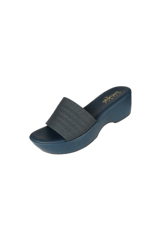 Michelle Morgan 092-2747 Michelle Morgan Ladies Wedge Heel Sandals 214RJL17 Blue  - Image 3