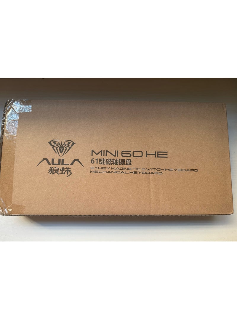 AULA MINI 60HE Magnetic Switch Keyboard Tri-mode  Rapid Trigger 8K Return Esports Gamer Customize RGB Mechanical Gaming Keyboard (Standard-Black) - Image 2