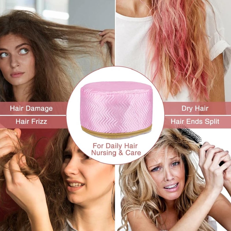 MOBDESK Heat Thermal Cap For Deep Conditioning,Hair care Therapy For Natural Hair Styling Spa, Temperature Adjustable Heat Cap,Beauty Steamer Nourishing Hat Hair Thermal Treatment Cap - Image 5
