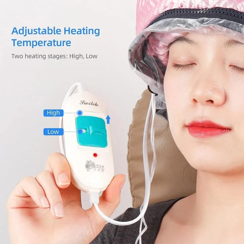 MOBDESK Heat Thermal Cap For Deep Conditioning,Hair care Therapy For Natural Hair Styling Spa, Temperature Adjustable Heat Cap,Beauty Steamer Nourishing Hat Hair Thermal Treatment Cap - Image 2