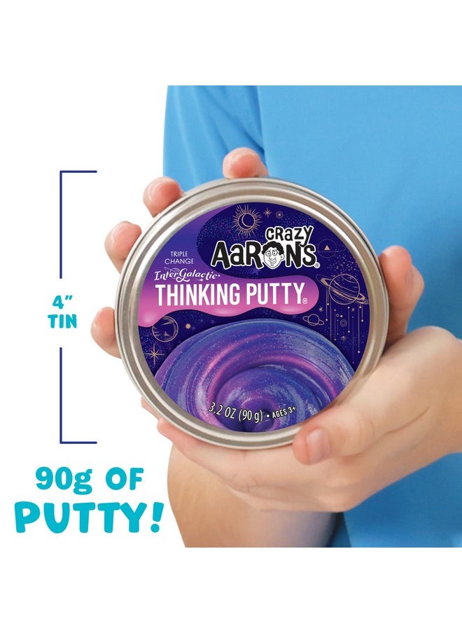 Crazy Aaron's Crazy Aaron's Thinking Putty® - Intergalactic - Triple Color Changing Putty for Kids and Adults in a 4" Tin - Creative and Endless Fun, Stress Relief Therapy Toys, Never Dries Out - Made in USA  - Image 5