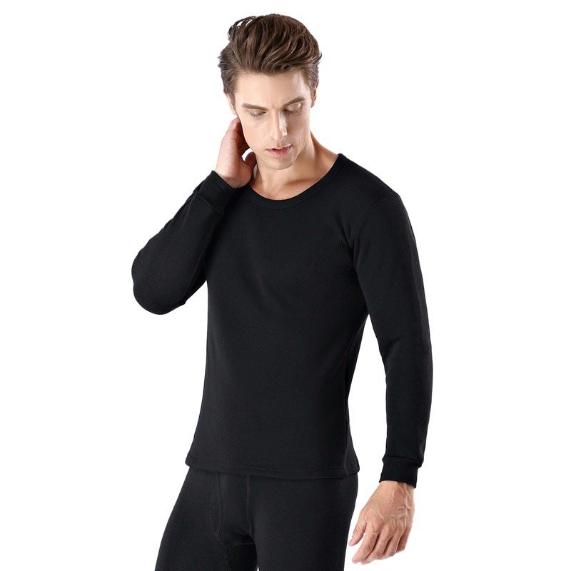 Batch Men'S Cotton Autumn Clothes Long Pants One-Piece Round Neck Bottoming Shirt Cotton Sweater Middle-Aged And Elderly Thin Velvet - Image 5