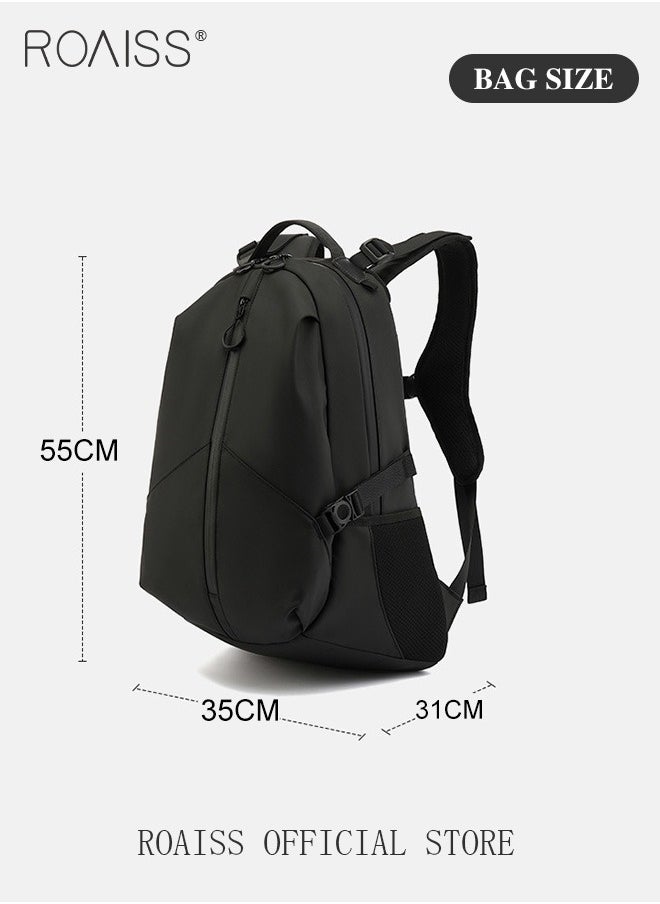 roaiss - Unisex Multifunctional Backpack Cycling Bag with Waterproof Helmet Bag Large Capacity Scientific Partitioning Rolling Suitcase Attachment Comfortable Back Padding Lightening Load Ideal for Short Trips - Image 1