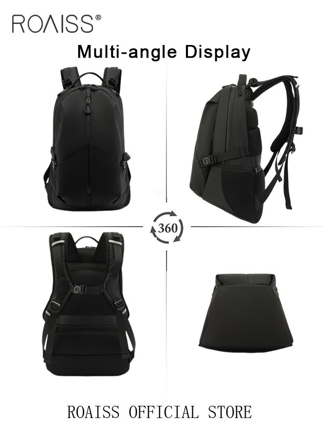 roaiss - Unisex Multifunctional Backpack Cycling Bag with Waterproof Helmet Bag Large Capacity Scientific Partitioning Rolling Suitcase Attachment Comfortable Back Padding Lightening Load Ideal for Short Trips - Image 1