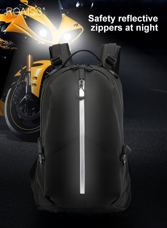 roaiss Unisex Multifunctional Backpack Cycling Bag with Waterproof Helmet Bag Large Capacity Scientific Partitioning Rolling Suitcase Attachment Comfortable Back Padding Lightening Load Ideal for Short Trips - Image 1