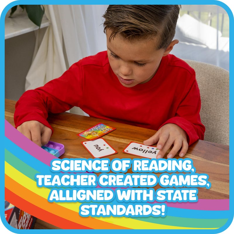 THE FIDGET GAME Sight Words - Learn to Read in Weeks, Master 220 High-Frequency Dolch Sight Words. Curriculum-Appropriate Reading Game for Pre-K to Grade 3 - NO-Letters Popping Mats & Dice Included - Image 4