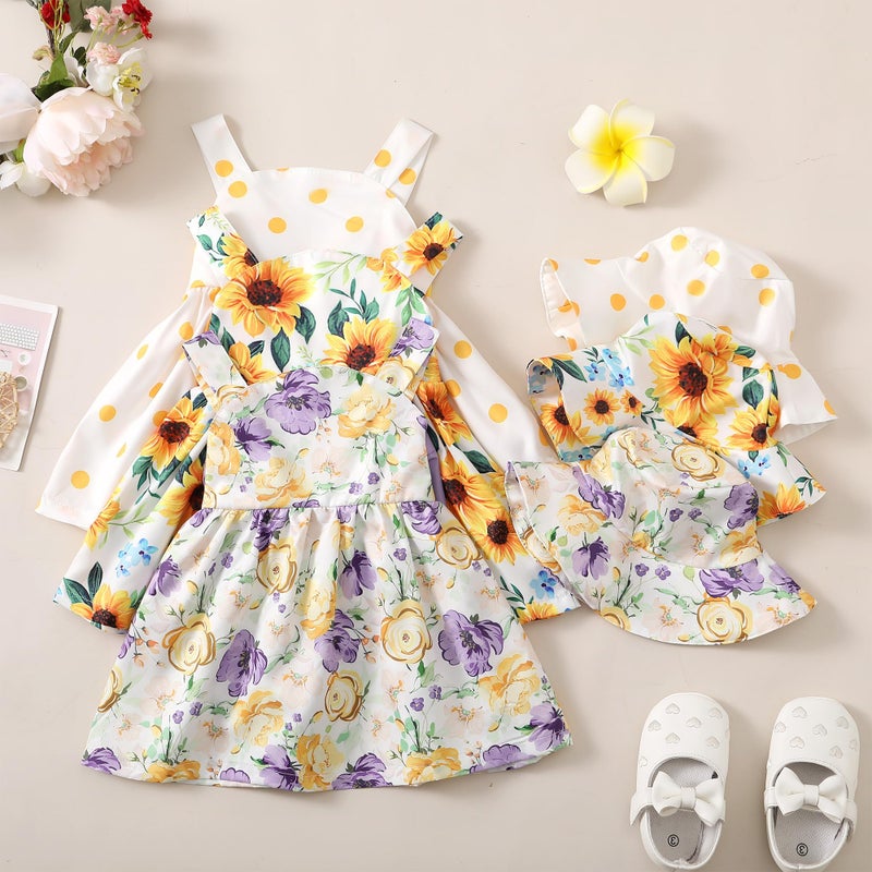 Saeaby Baby Girl Clothes Summer Yellow Dress Infant Boho Short Sleeve Dresses Sunflower Baby Outfit Baby Girl Gifts 3-6 Month Girl Clothes - Image 4