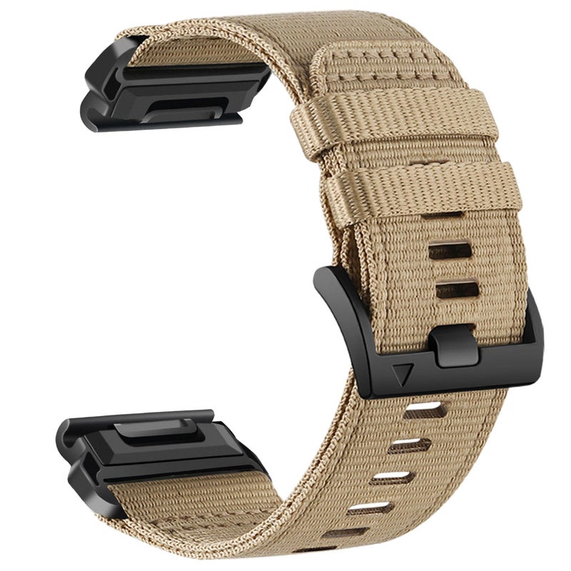 Abanen Rugged Nylon Watch Bands for Garmin Fenix 7X / Fenix 6X / Fenix 5X/Enduro 2, Quick Fit 26mm Adjustable Woven Nylon Sports Wrist Strap with Stainless Steel Clasp for Tactix 7 Pro, epix Pro 51mm - Image 1