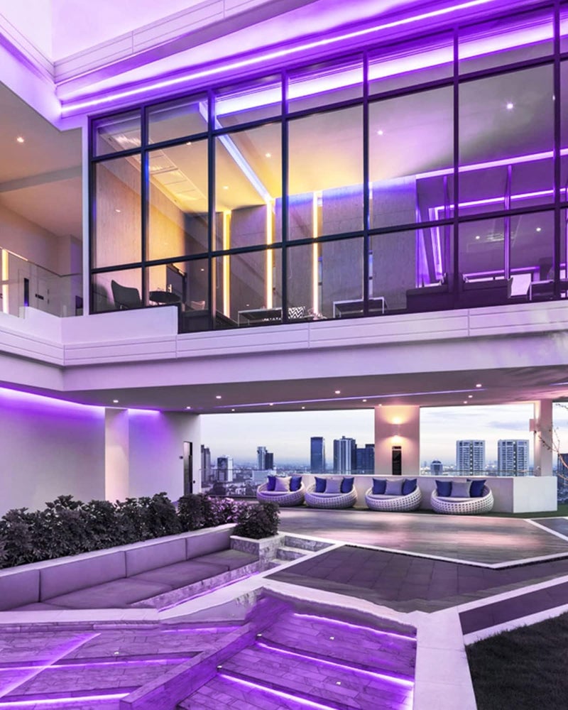 YM EBright شريط ضوء نيون LED بنفسجي 5م 16.4 قدم 600SMD مصباح حبل سيليكون للوحة الإعلانات بار منزل بناء ديكور داخلي خارجي مقاوم للماء مرن DC12V (بدون محول طاقة) - Image 3