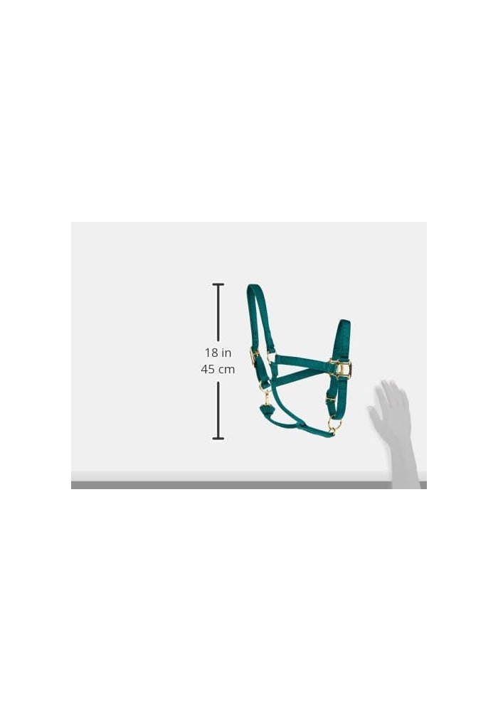 Weaver Leather Original Adjustable Nylon Horse Halter - Hunter Green - Image 3