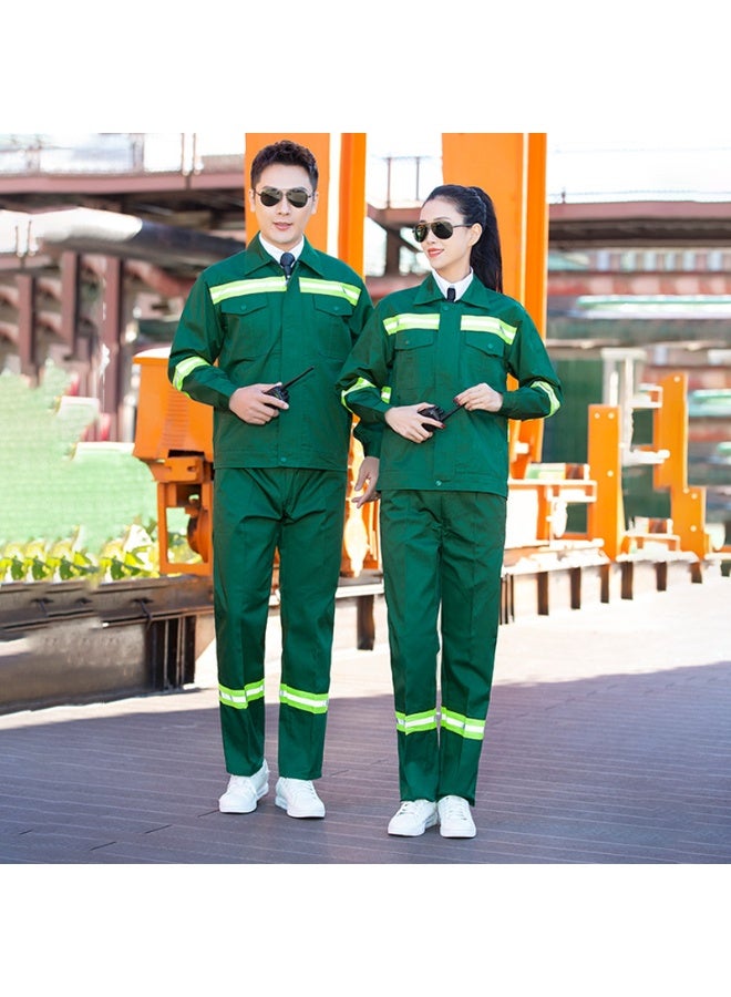 NIBEMINENT Work Clothing Hi Vis Reflective Stripe Safety Work Coveralls Mechanical Workshop Repairman Road Sanitation Worker Uniforms - Image 1