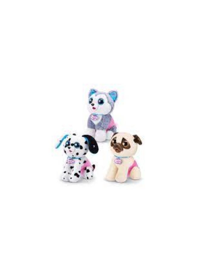 ZURU S001-PETS ALIVE-POOPING PUPPIES- SERIES 1 INTERACTIVE PLUSH,Bulk,4pcs,No Inner,STD Color Assortment 