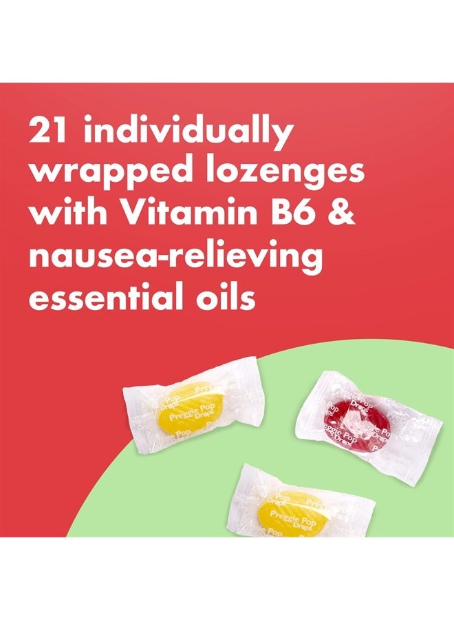 Three Lollies Preggie Pop Drops Plus | 21 Drops | Vitamin B6 for Morning Sickness & Nausea Relief during pregnancy | Safe for pregnant Mom & Baby | Gluten Free | Two Flavors: Lemon & Raspberry  - Image 4