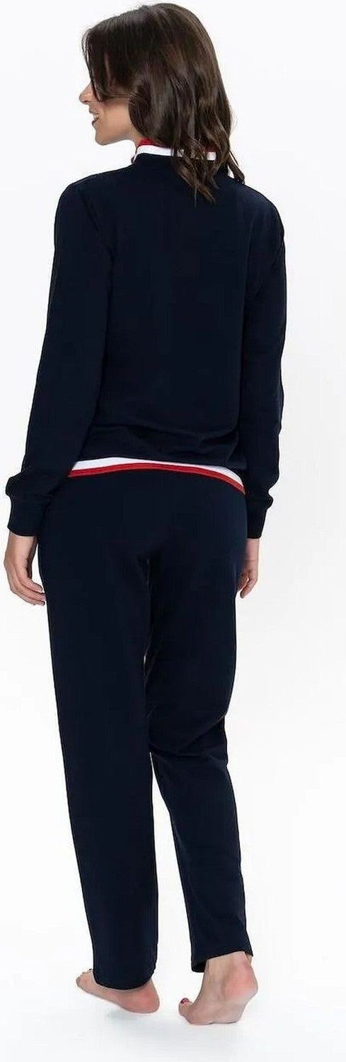U.S. Polo Assn. 20112 Women's Long Sleeve Stand Collar Casual Home Wear-Navy Blue - Image 3
