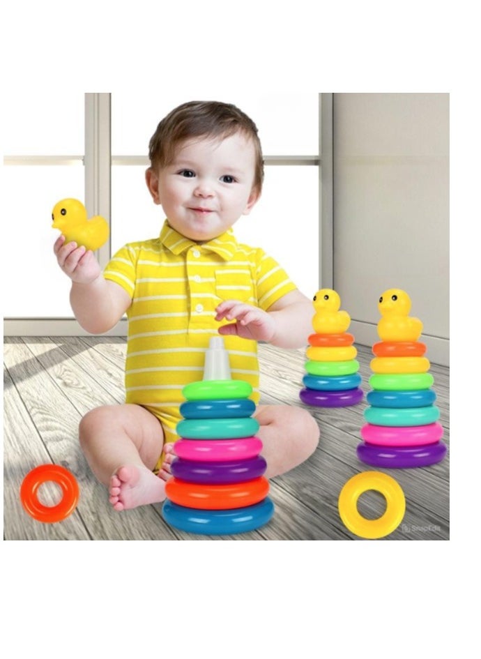 Stacking ring game with duck 9 pieces