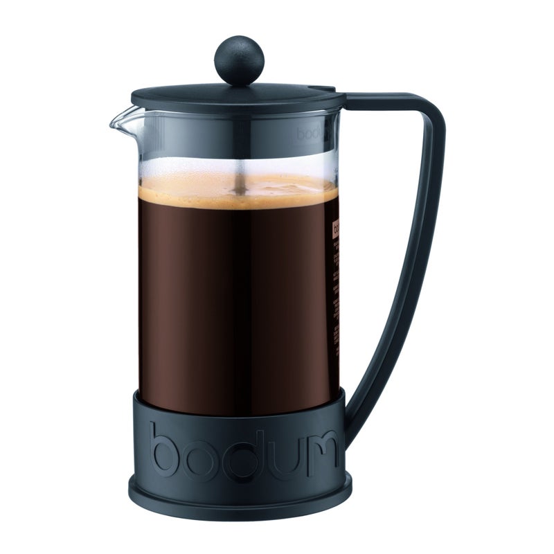 Bodum 34oz Brazil French Press Coffee Maker HighHeat Borosilicate Glass Black Made in Portugal