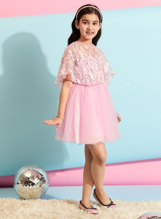 ستايلو بج فستان تول وردي - Image 3