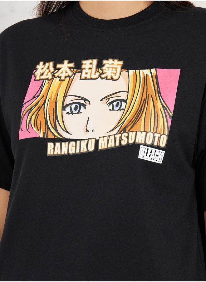 Styli - Oversized Anime Print Longline T-shirt - Image 1