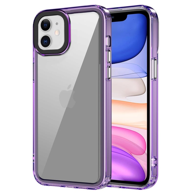 ZAPCASE Back Case Cover for iPhone 11 | Compatible for iPhone 11 Back Cover | Case Cover with Camera Protection | (TPU + PC | Translucent Purple) - Image 1