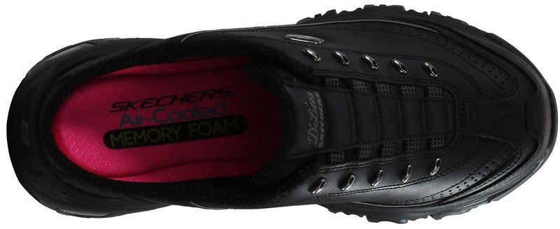 Skechers Women's D Lites Bright Sky Sneakers, Black/Black, 8 M US - Image 5