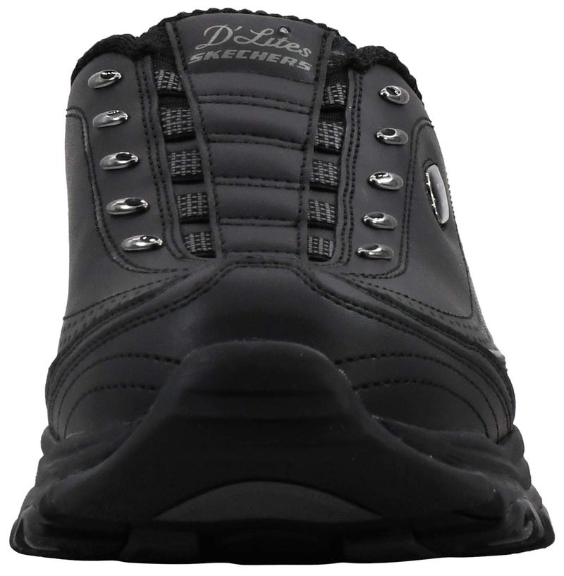 Skechers Women's D Lites Bright Sky Sneakers, Black/Black, 8 M US - Image 2