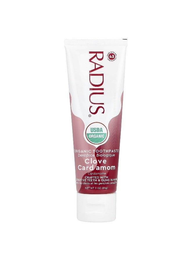 Radius رايدس، معجون أسنان عضوي، قرنفل هيل، 3 أونصات (85 جرام) - Image 1