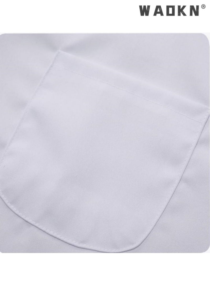 WAOKN Thin regular quality long sleeved (slightly translucent), size L， Medical Lab Coat White，White lab coat work uniform made of cotton，Pharmacy laboratory clothing, slimming food clothing, workwear, chef's clothing - Image 5