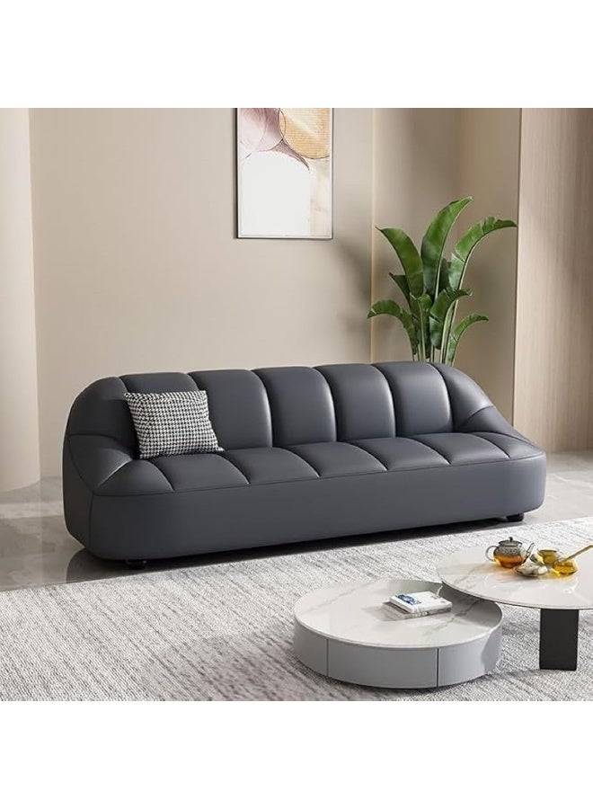 Zayn comforts Stylish Leather Sofa - 2-Seater Grey - Image 1