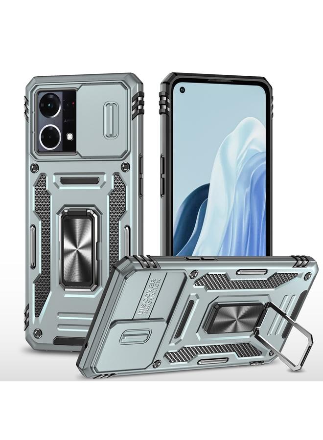 اس-توب جراب لهاتف OPPO Reno7 4G Armor PC + جراب هاتف TPU Shield Camera Shield - Image 1