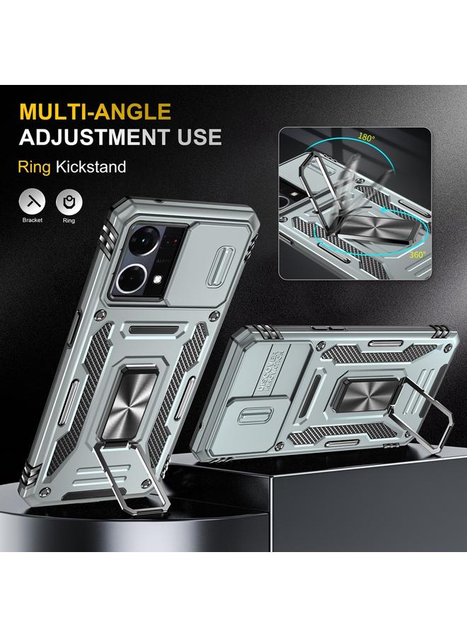 اس-توب جراب لهاتف OPPO Reno7 4G Armor PC + جراب هاتف TPU Shield Camera Shield - Image 4