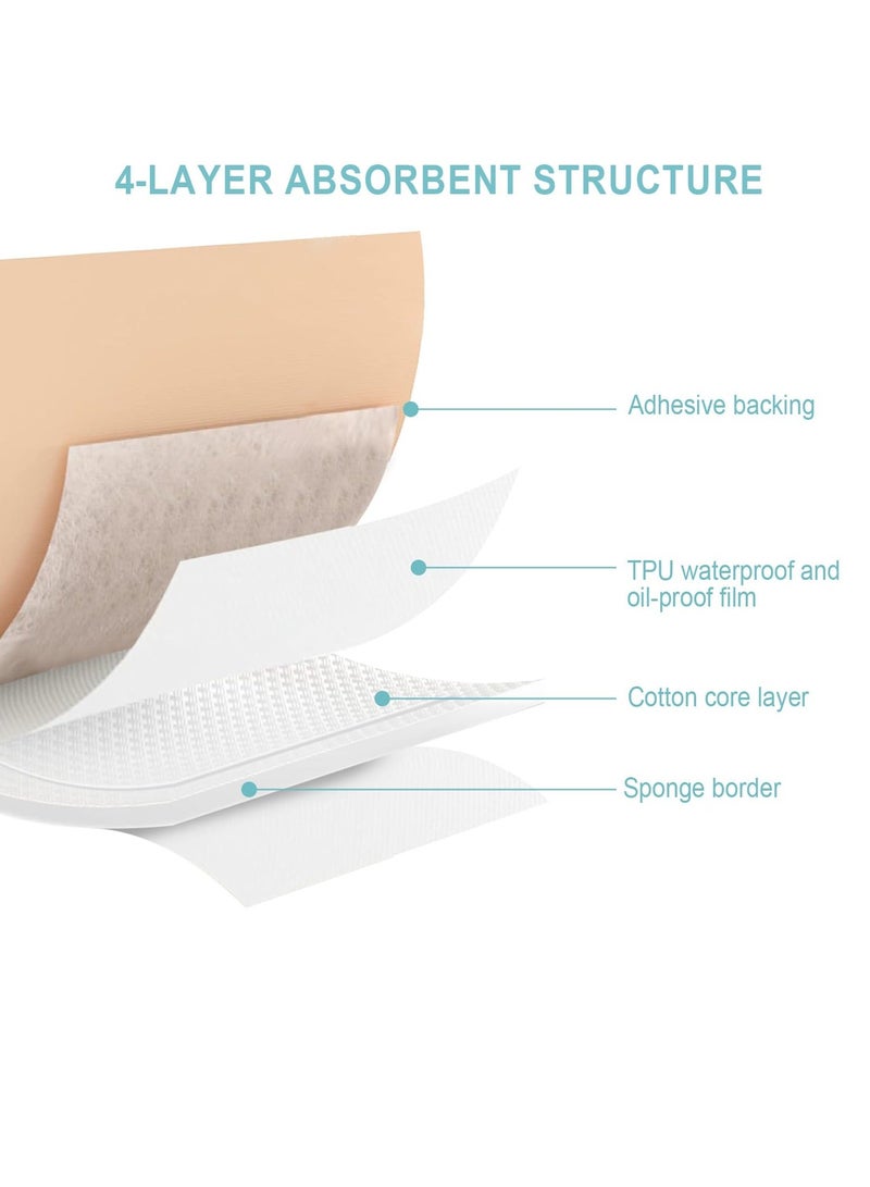 10Pcs Castor Oil Pack Wrap for Liver Detox Highly Absorbent 8.7x7.9 Self Adhesive Castor Oil Wrap Organic Cotton No Wash Anti See Breathable and Elastic Oil Not Included - Image 5