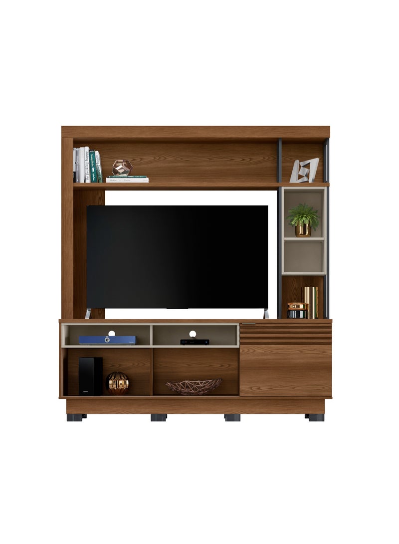 سحابة طاولة تلفزيون وحدة تلفزيون جدارية فاخرة – طاولة تلفزيون عصرية بتصميم خشبي انيق بمساحات تخزين ورفوف ديكور، يناسب الشاشات حتى 75 بوصه - Image 3