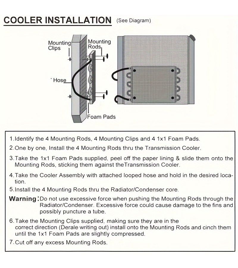 Car Modification Parts Silvery Oil Cooler AC Tubular Tube Condenser Kit 2 Rows - Image 4