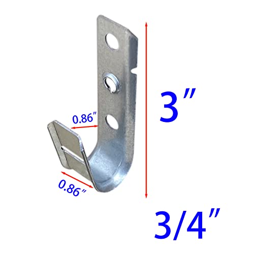 Xadnitu Cable Support J Hook, 3/4" Heavy Duty Metal Wire Cable Support J-Hook Hangers for Attaching Wall Mounting to Vertical Surfaces (25 Pack) - Image 3