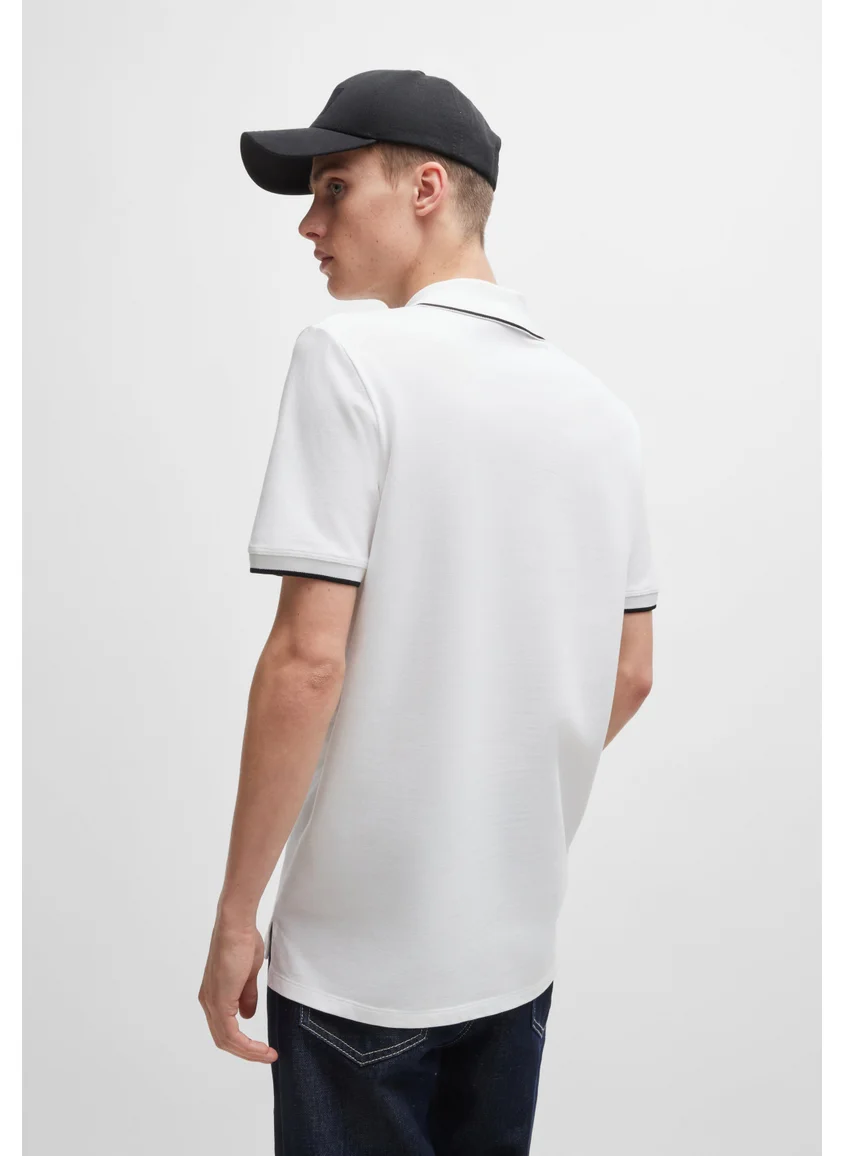 هوجو Stretch-cotton slim-fit polo shirt with printed logo